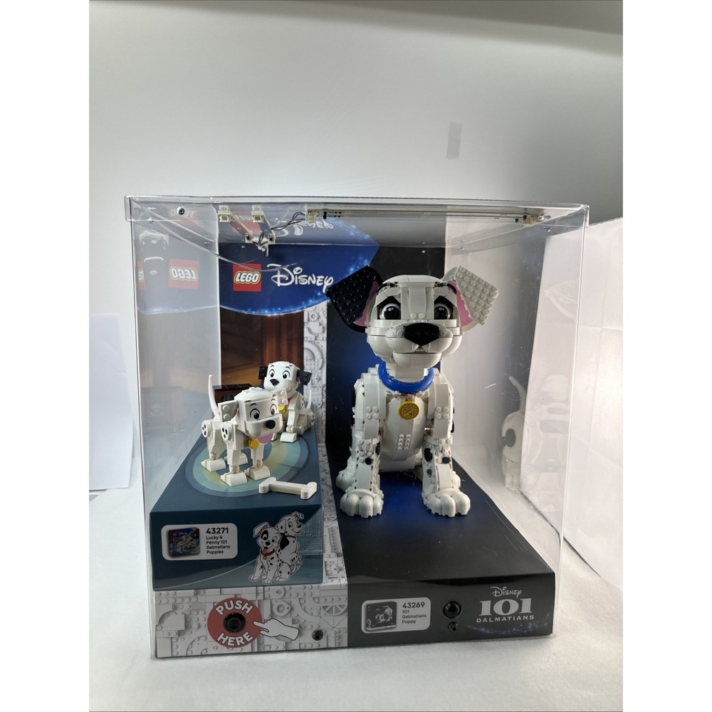 LEGO Disney 43271 43269 101 Dalmatians Lighted Store Display Case Clear Acrylic